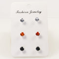Zircon stud earrings set