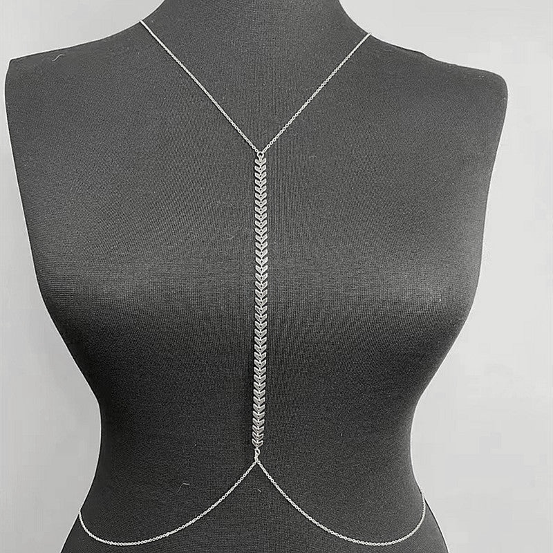 Beach Fringe Body Chain Simple Arrow Chain Chest Women Chain