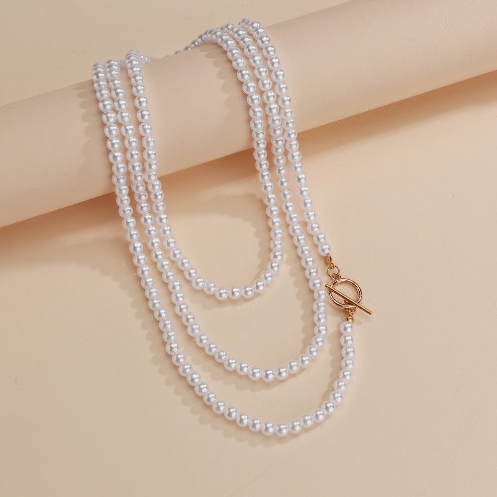 Vintage Women Baroque Pearl Necklace