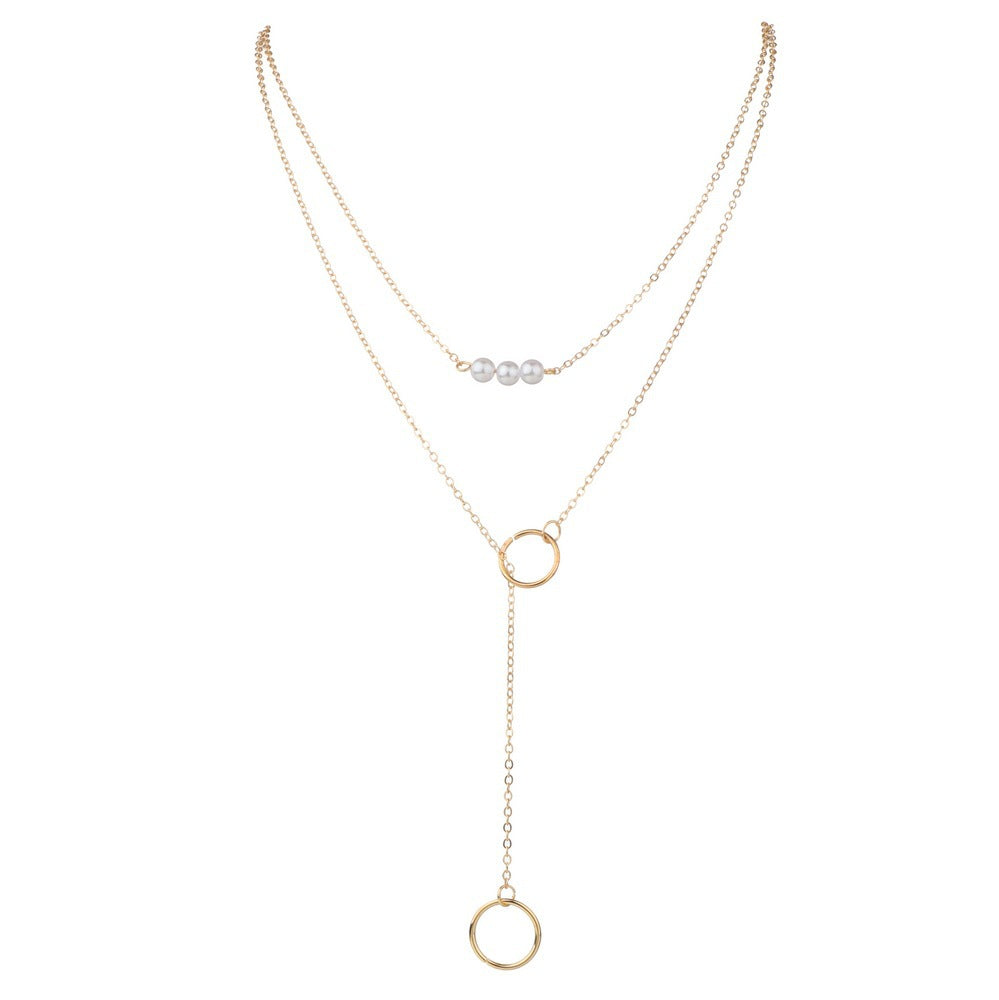Pearl Drop Lariat Necklace