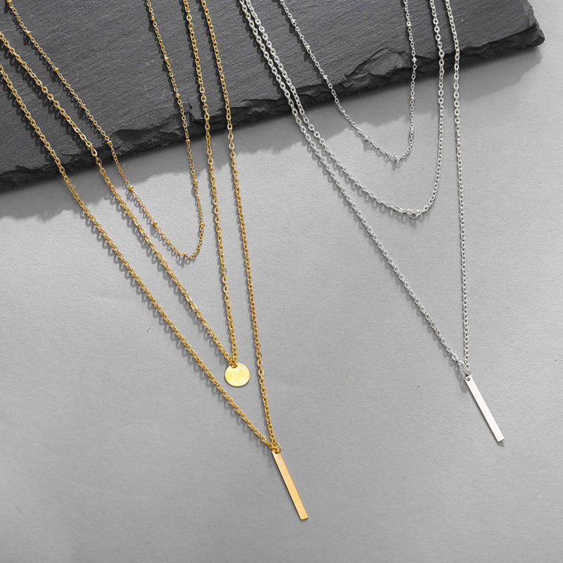 Simple Double Layer Color Necklace