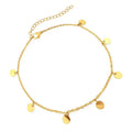 Disc Coin Pendant Ankle Chain