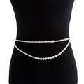 Pearl Beads Waist Chain Layered Belly Chains Rave Body Jewelry