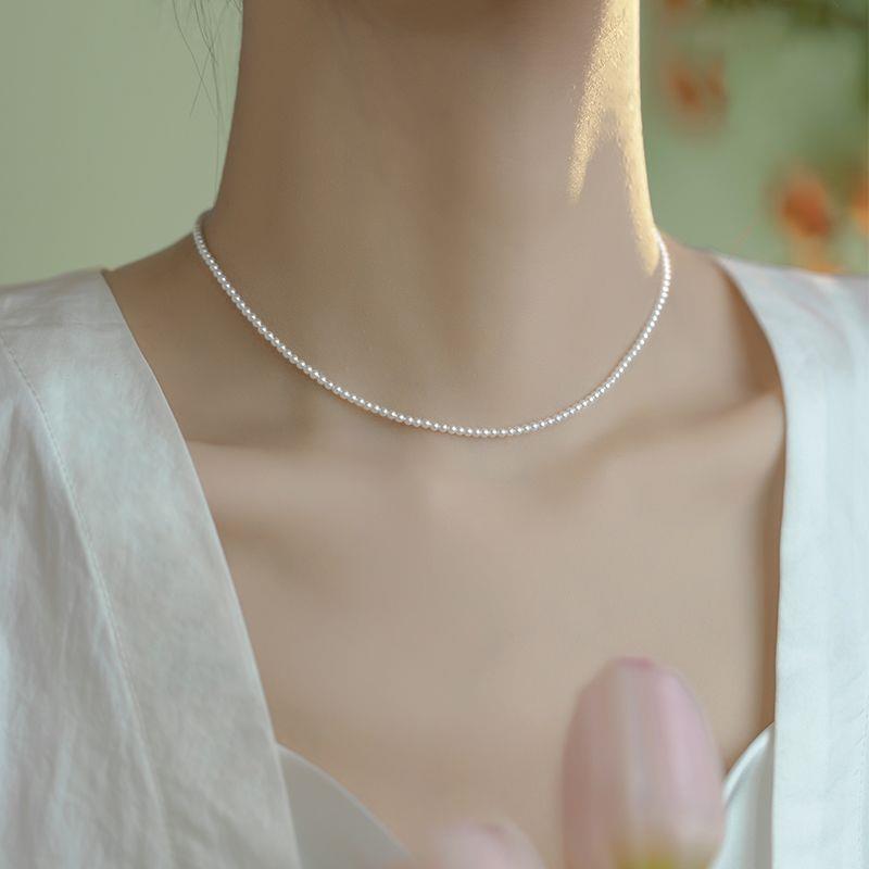 Fashion Pearl Beaded Choker Necklace Jewelry for Women Girls