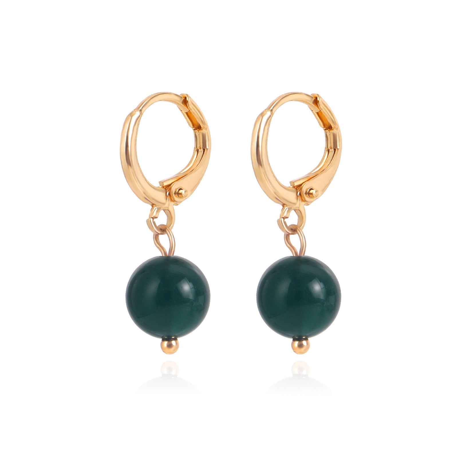 Boho Hoop Earrings Turquoise Charm Drop Earrings