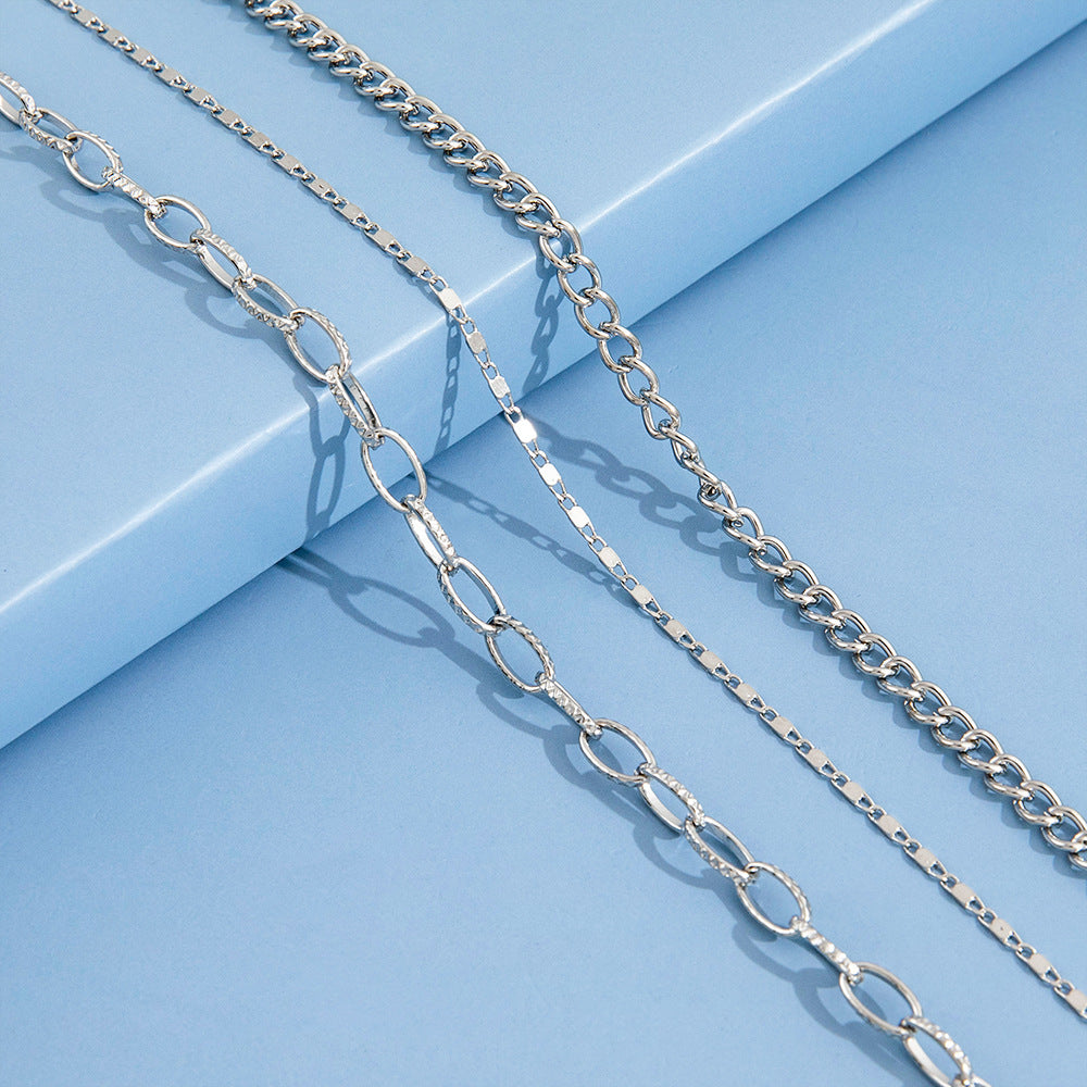 Hip Hop Jewelry Layer Chain Necklace