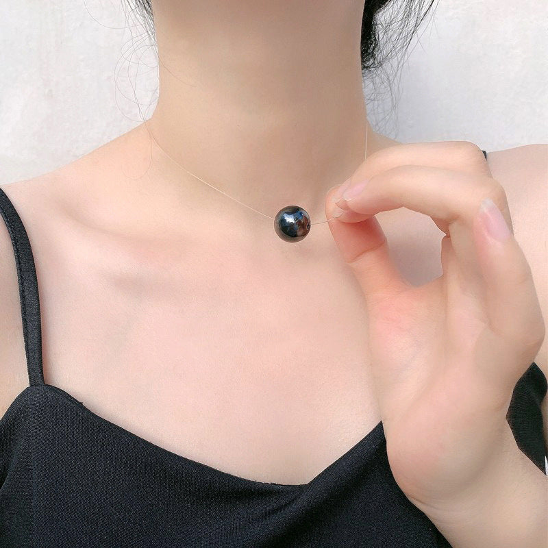 Summer Pearl Pendant Wire Chain Necklace