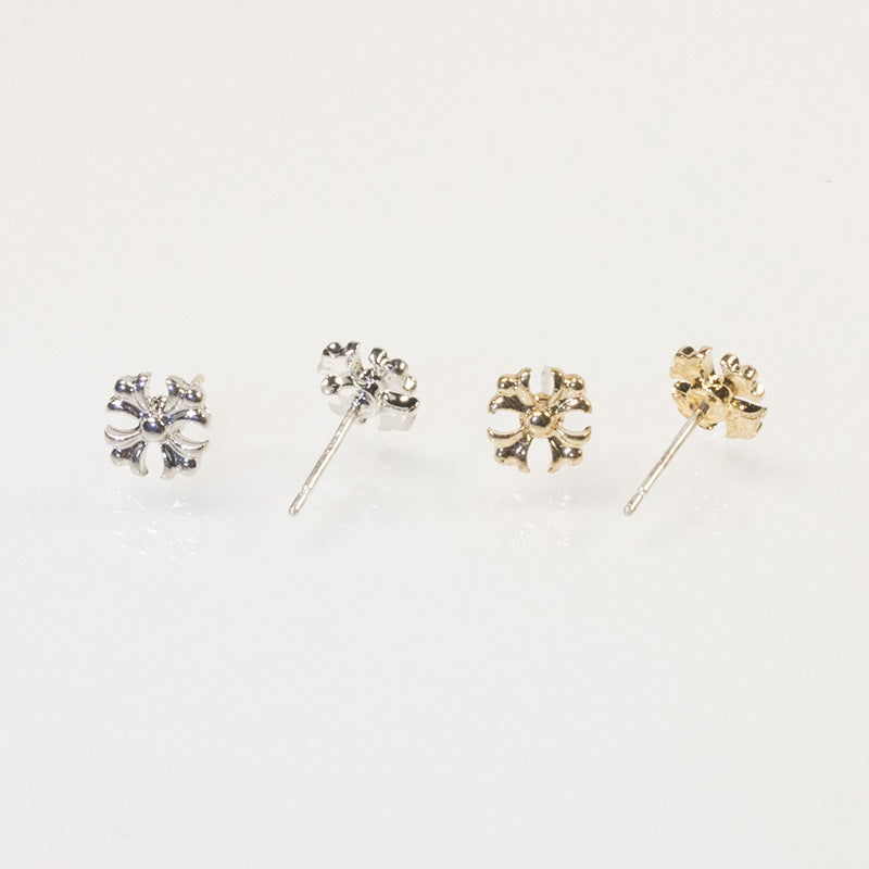 Clover flower stud earrings set