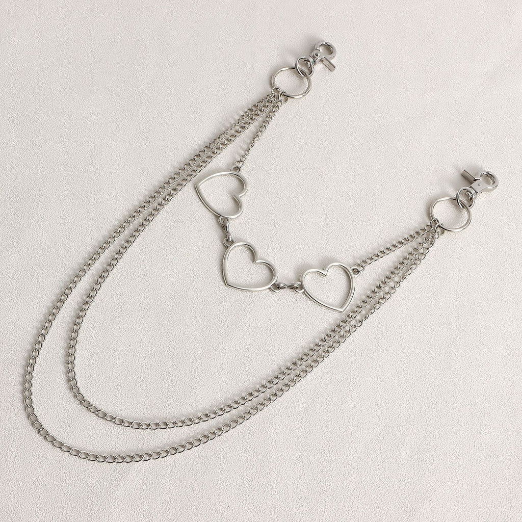 Hollow Heart Pendant Pocket Punk Chain Waist Chains