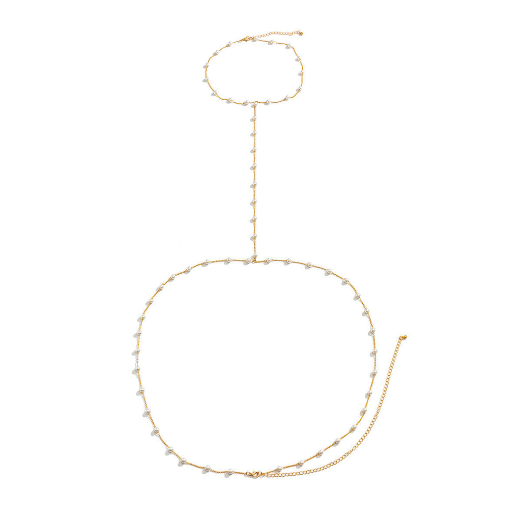 Pearl Charm Bikini Waist Belt Belly Chain