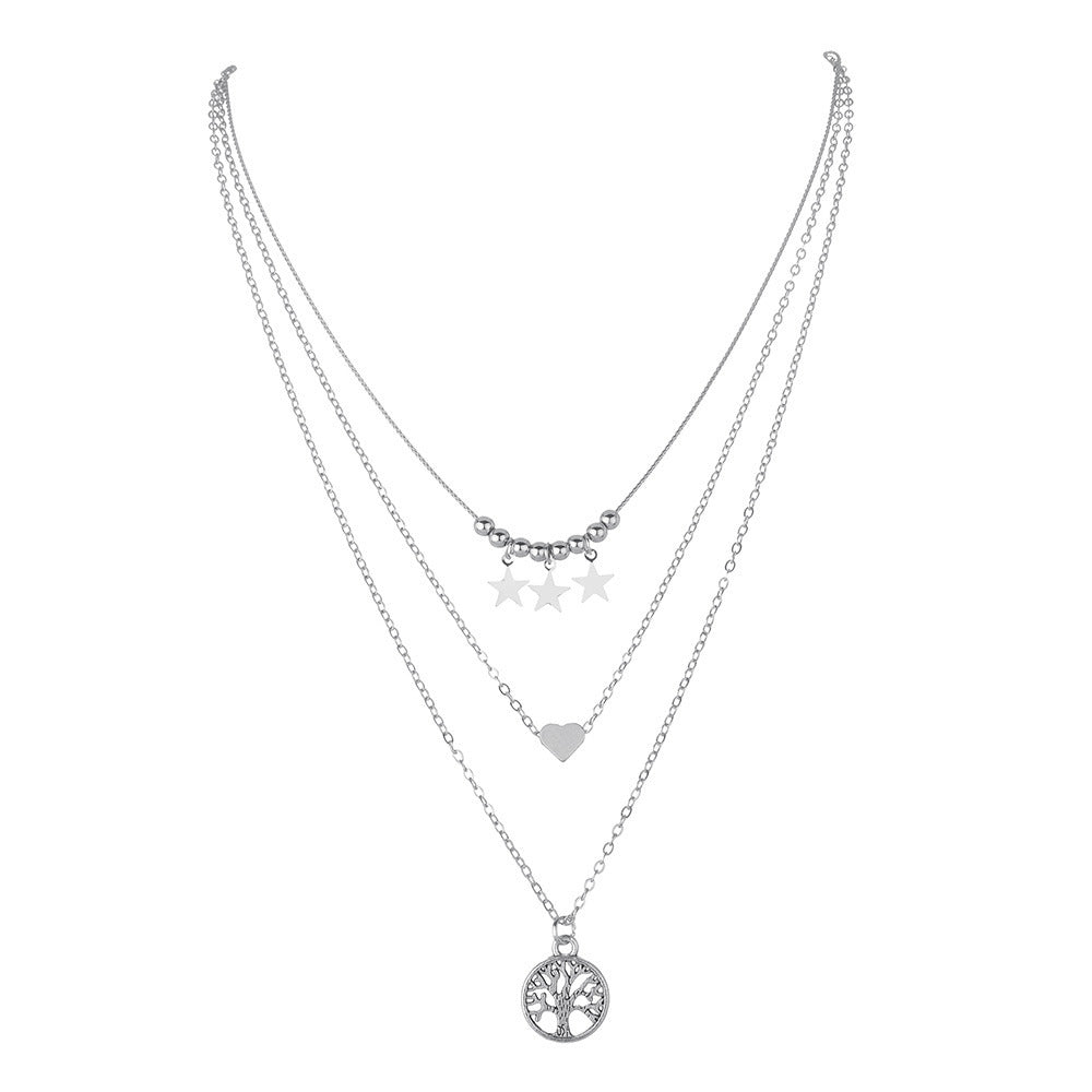 Multilayer Star Pendant Necklace for Women