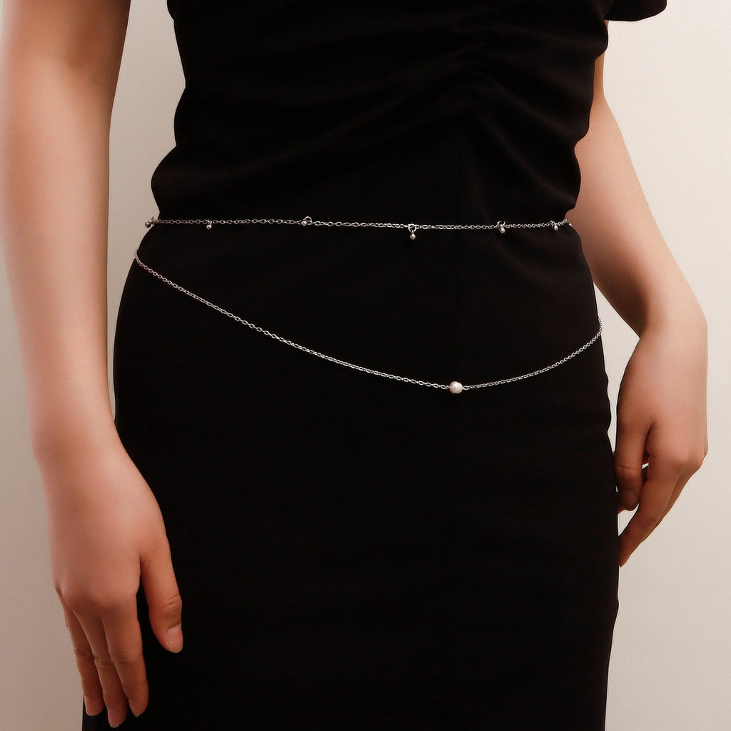 Boho Layer Body Chains Pearl Bikini Belly Chain