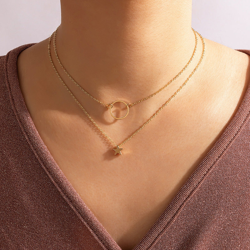 Double Layered Chain Necklaces for Women