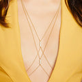 Peal Cross Chest Waist Chain Sexy Breast Body Bra Chain