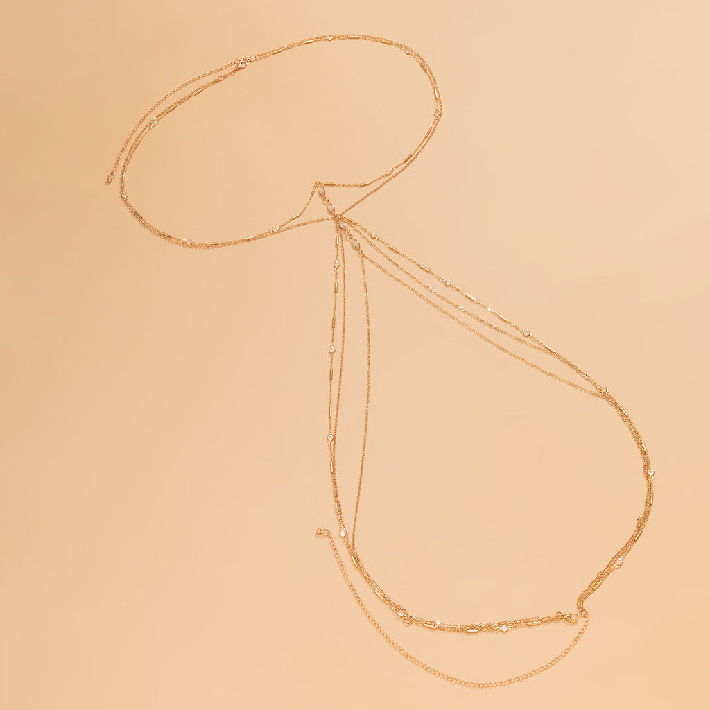Sexy Geometric Multilayer Tassel Body Chain