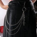 Geometric Multi-layer Waist Chain Hollow Cross Pants Chain Jewelry