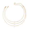 3-Layer Pearl Pendant Necklace - Fashionable Multi Strand Jewelry