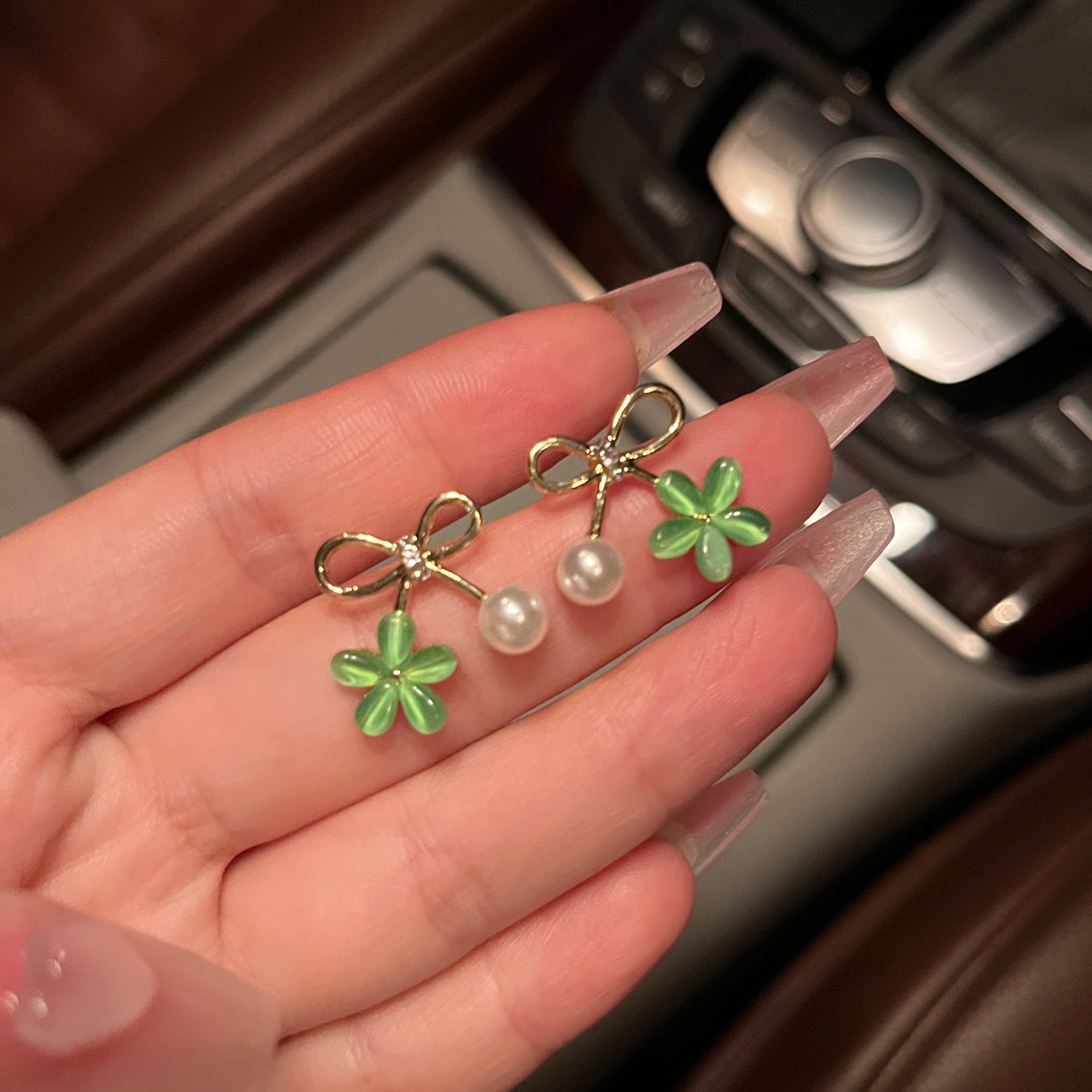 Opal Flower Earrings Women