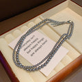 Layered Imitation Grey Pearl Beaded Necklaces