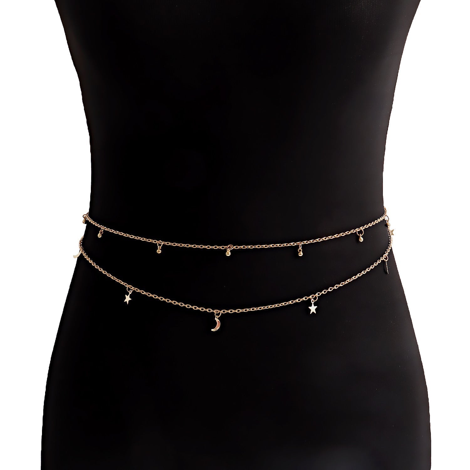 Beach Fashion Belly Chain Moon Body Jewelry Star Tassel Waist Chains