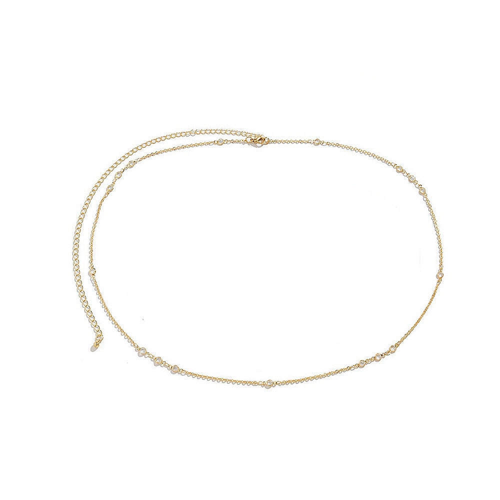 Summer Belt Dance Waist Chain Sexy Crystal Waist Jewelry Belly Body Chain