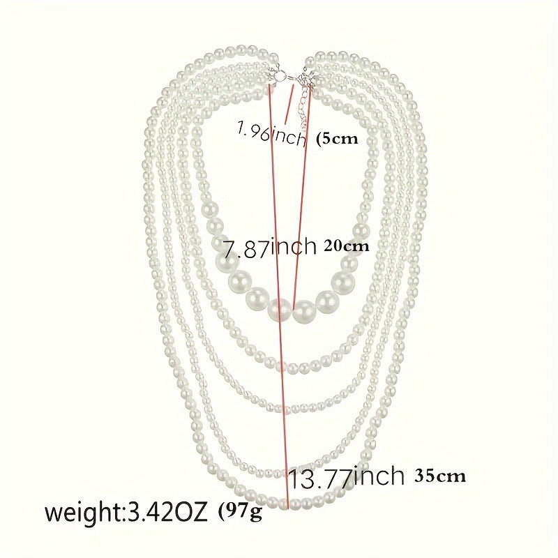 Multilayer Elegant Imitation Pearl Chain Necklace for Women Trend Luxury Beads Choker Neck Jewelry Gift Wed Accessories pearl necklaces for women pearl necklace pearl necklace