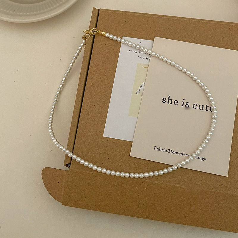 Double Layer Wearing Pearl Necklace Female