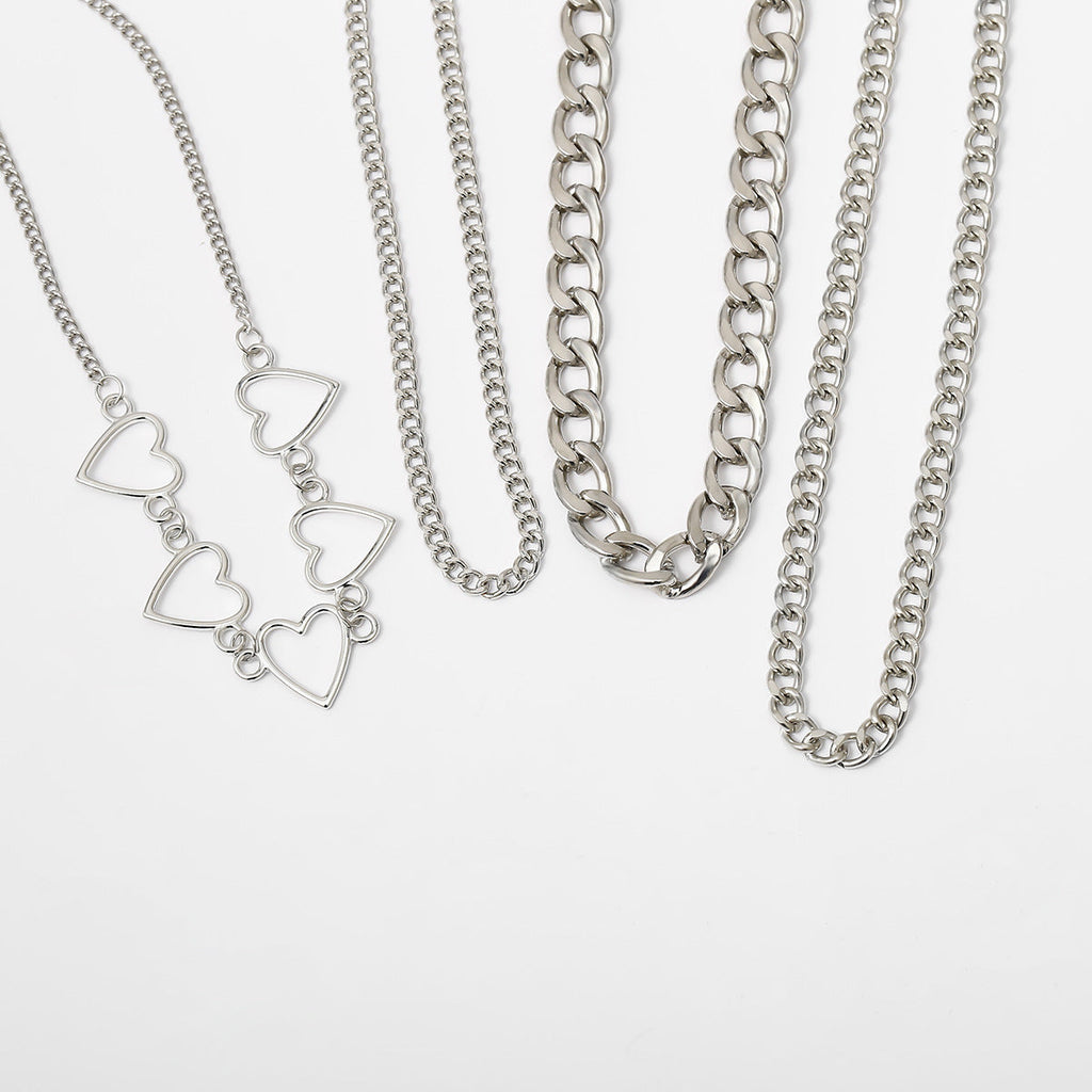Layer Chain Heart Shaped Necklace for Women