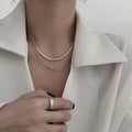 Fashion Jewelry Trendy Round Snake Chain  Necklace