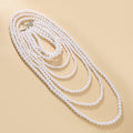 Simple Multi-layer Pearl Women Necklace Long Sweater