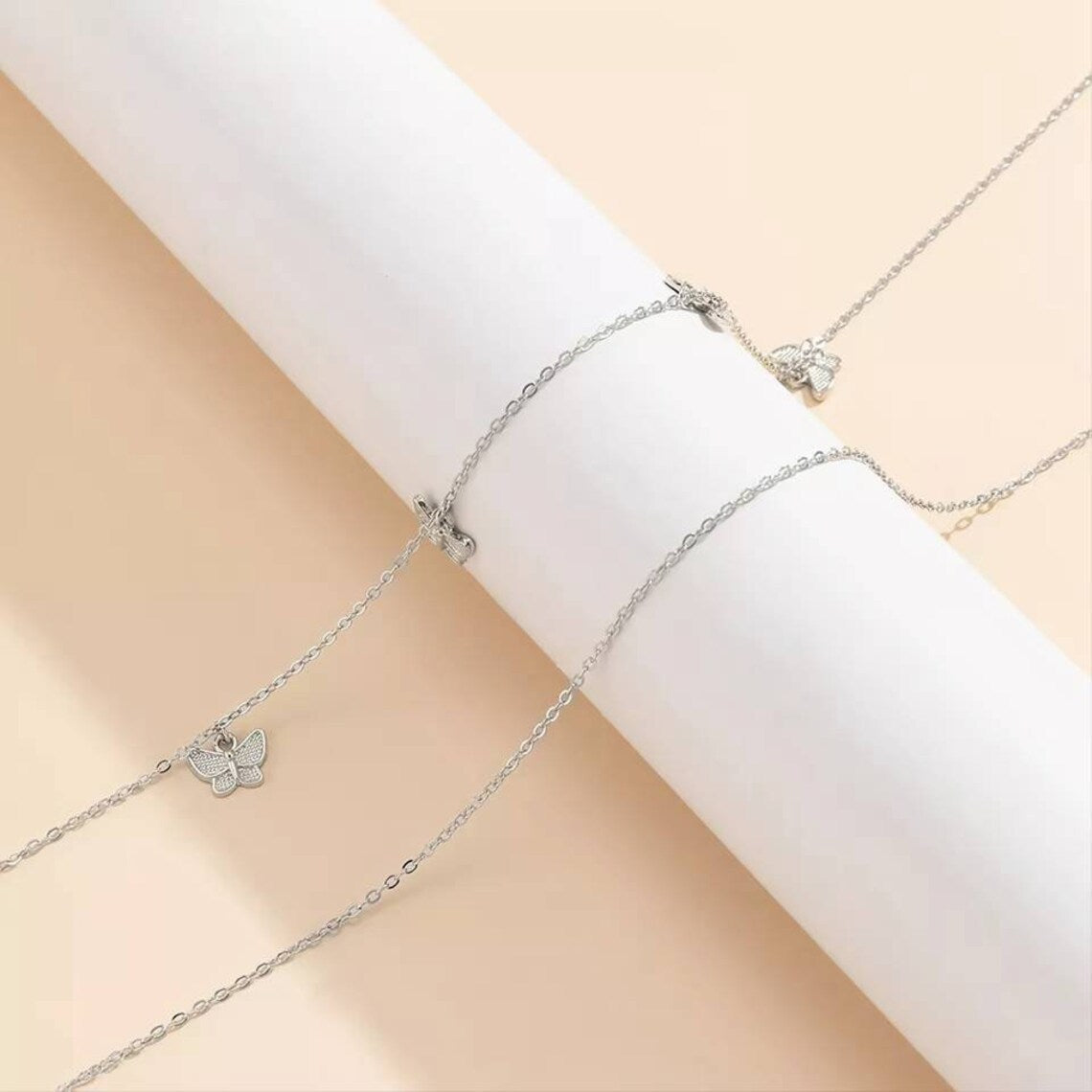 Mini Butterfly Pendant Waist Chain Elegant Waist Belly Chain