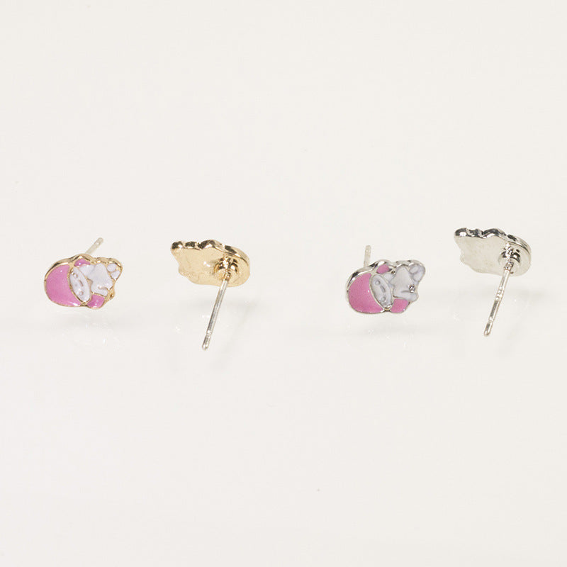 Prince Love Princess Stud Earrings Set