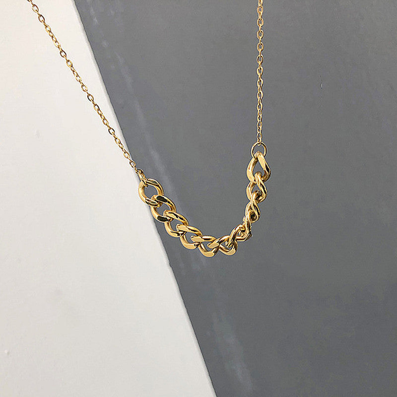 Thick Cuban Chain Necklaces Geometric Curb Link