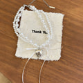 Wed Bridal Vintage Multi Layer Pearl Choker Necklace