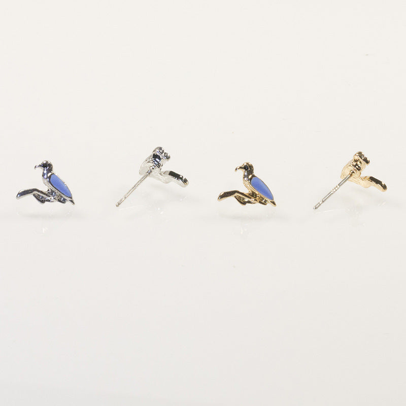 Bird Strawberry Stud Earrings Set