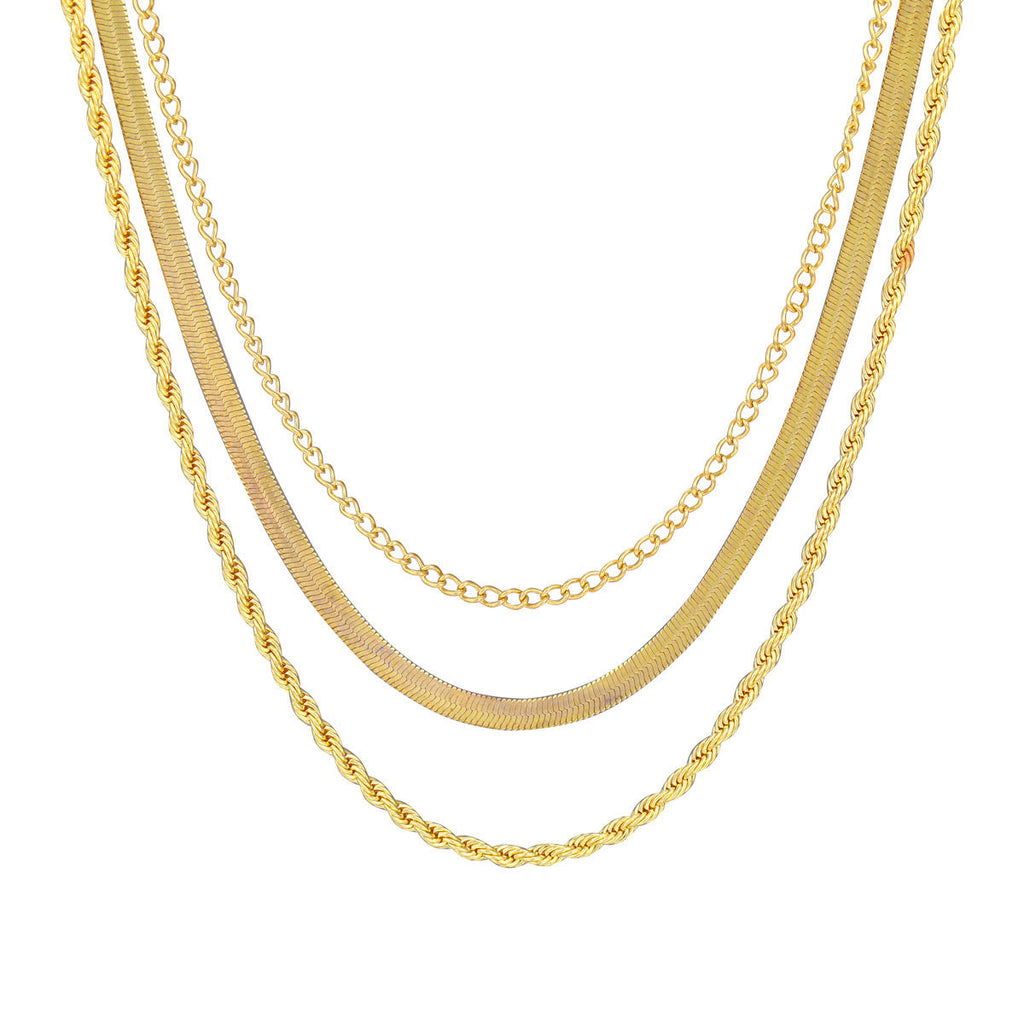 Double Layer Necklace Twist Chain for Women