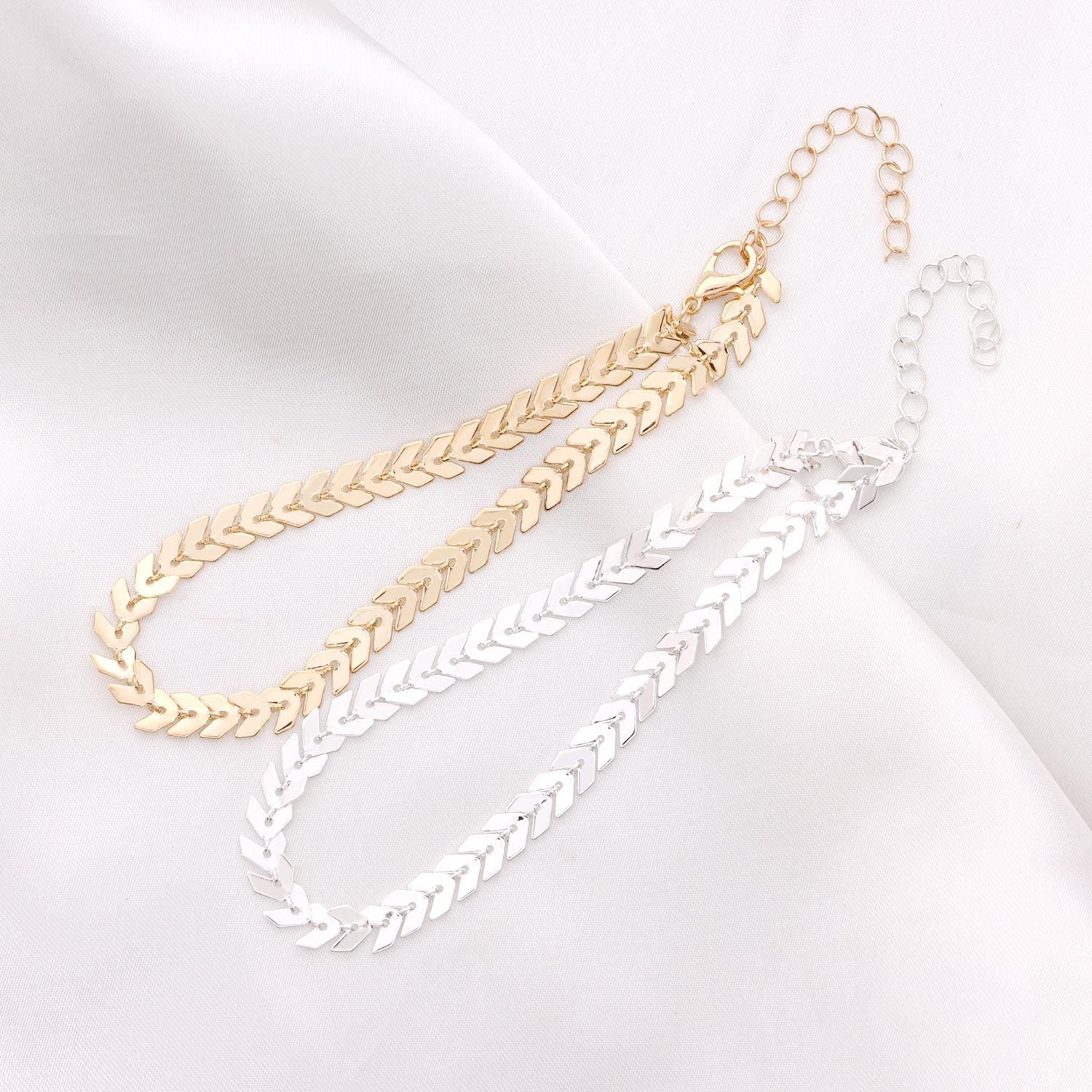 Leaf Arrow Chain Beach Anklet Jewelry