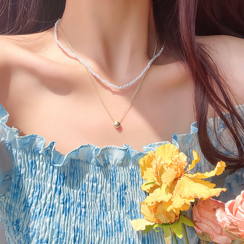 Pearl Necklaces White Pearl Beaded Necklace for Women