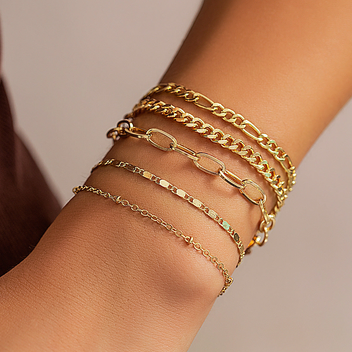Cuban Chain Bracelet Set