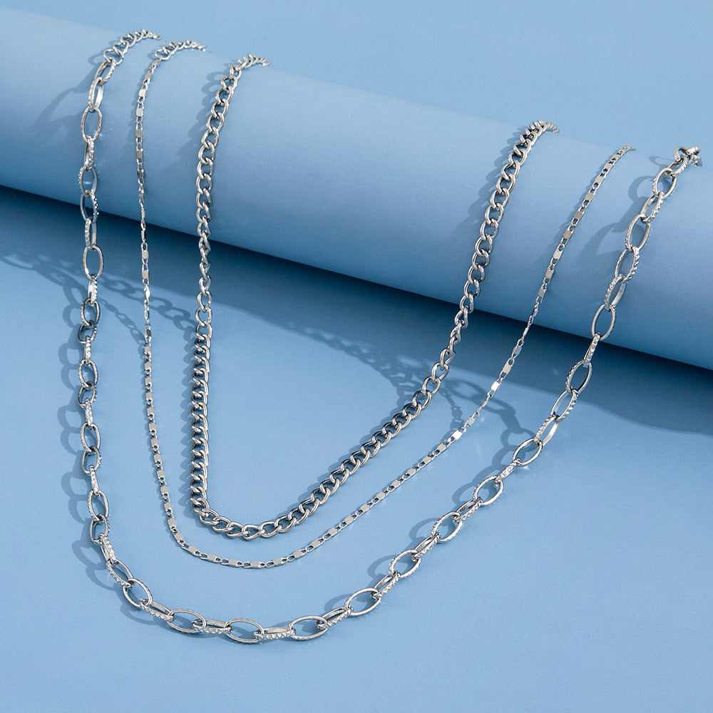 Hip Hop Jewelry Layer Chain Necklace