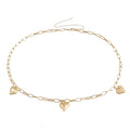 Metal Large Heart Pendant Waist Chain