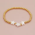 Shell Pentagram Elegant Bead Elastic Bracelet