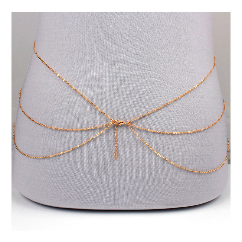 Sexy Geometric Multilayer Tassel Body Chain