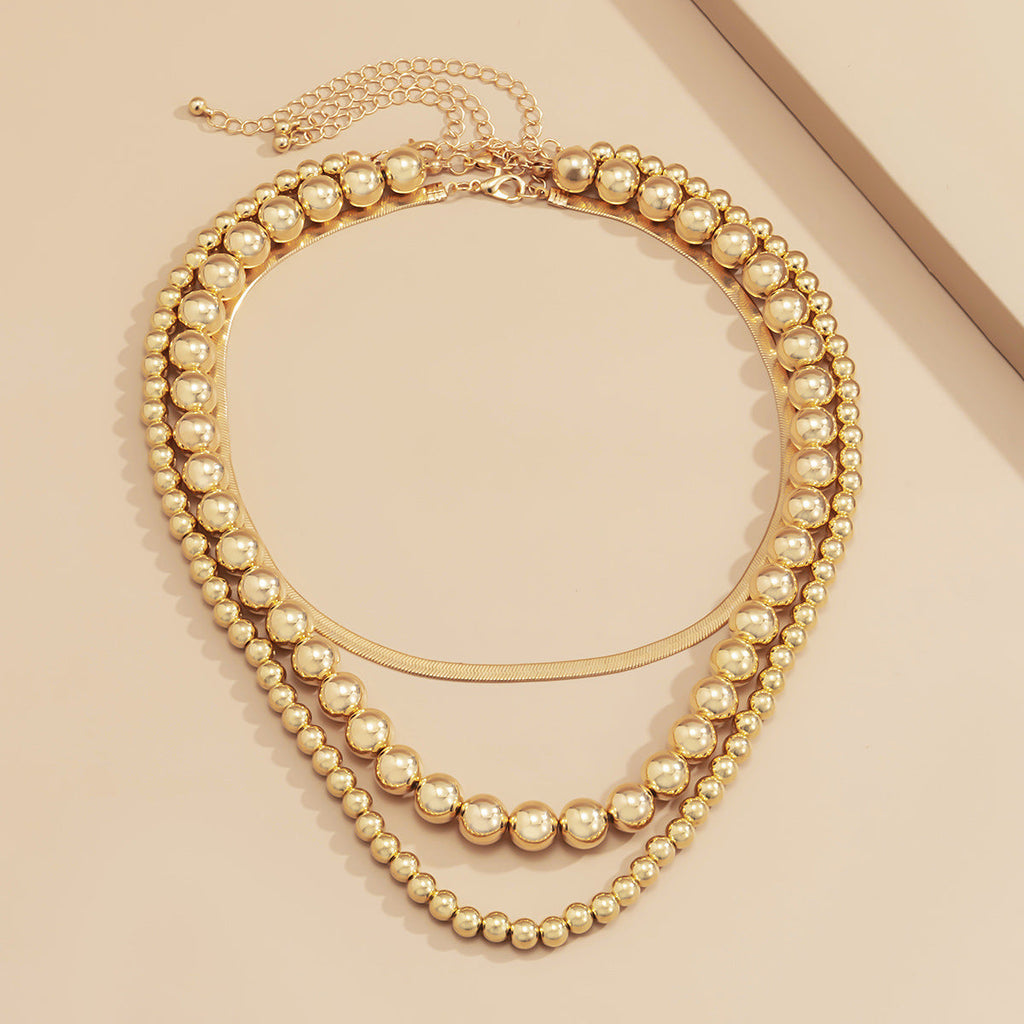 Layered Beaded Neck Jewelry for Women Multi 3 Layers