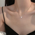 Tiny Heart Necklace for Women Chain Shape Pendant