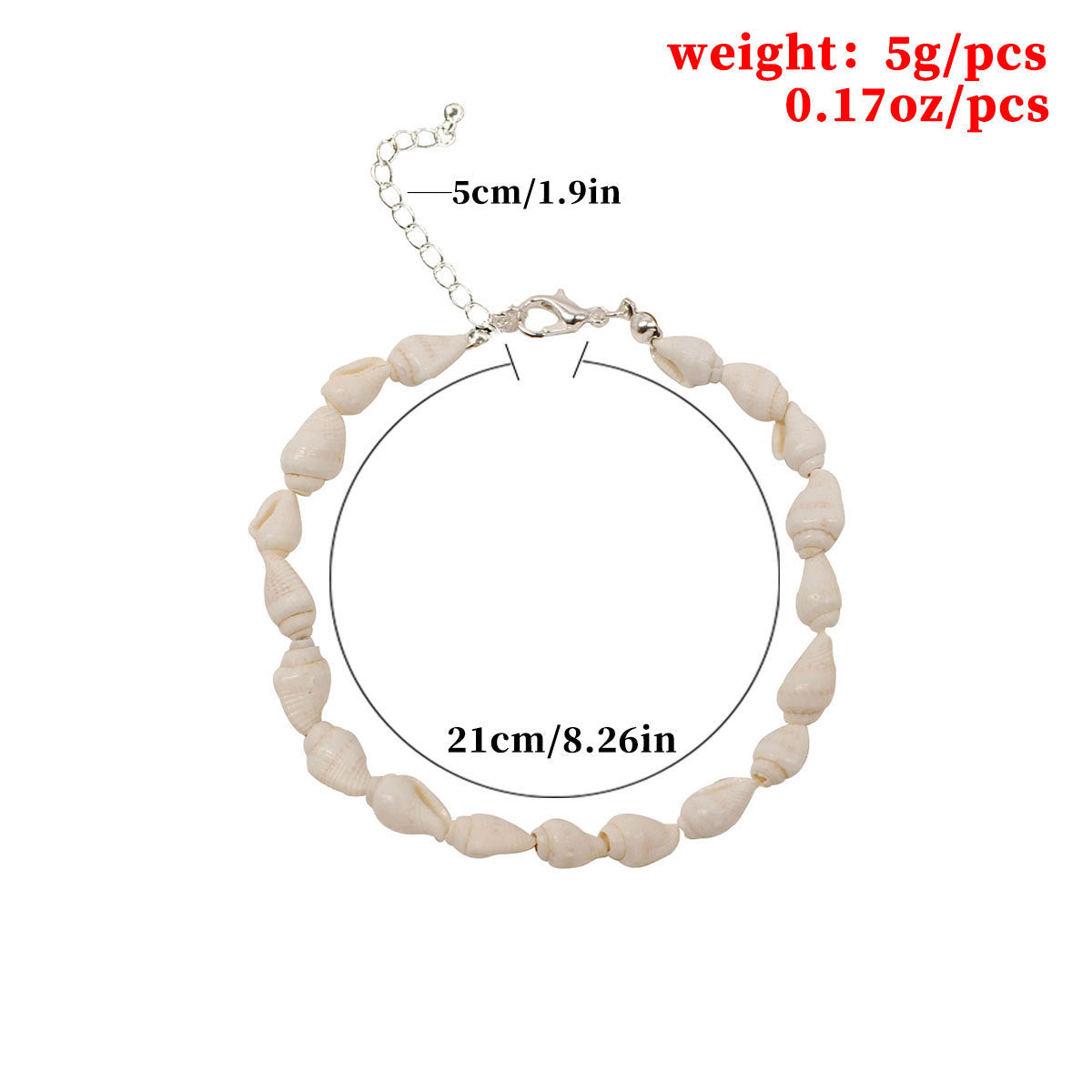 Concho Shell Bead Foot Bracelets