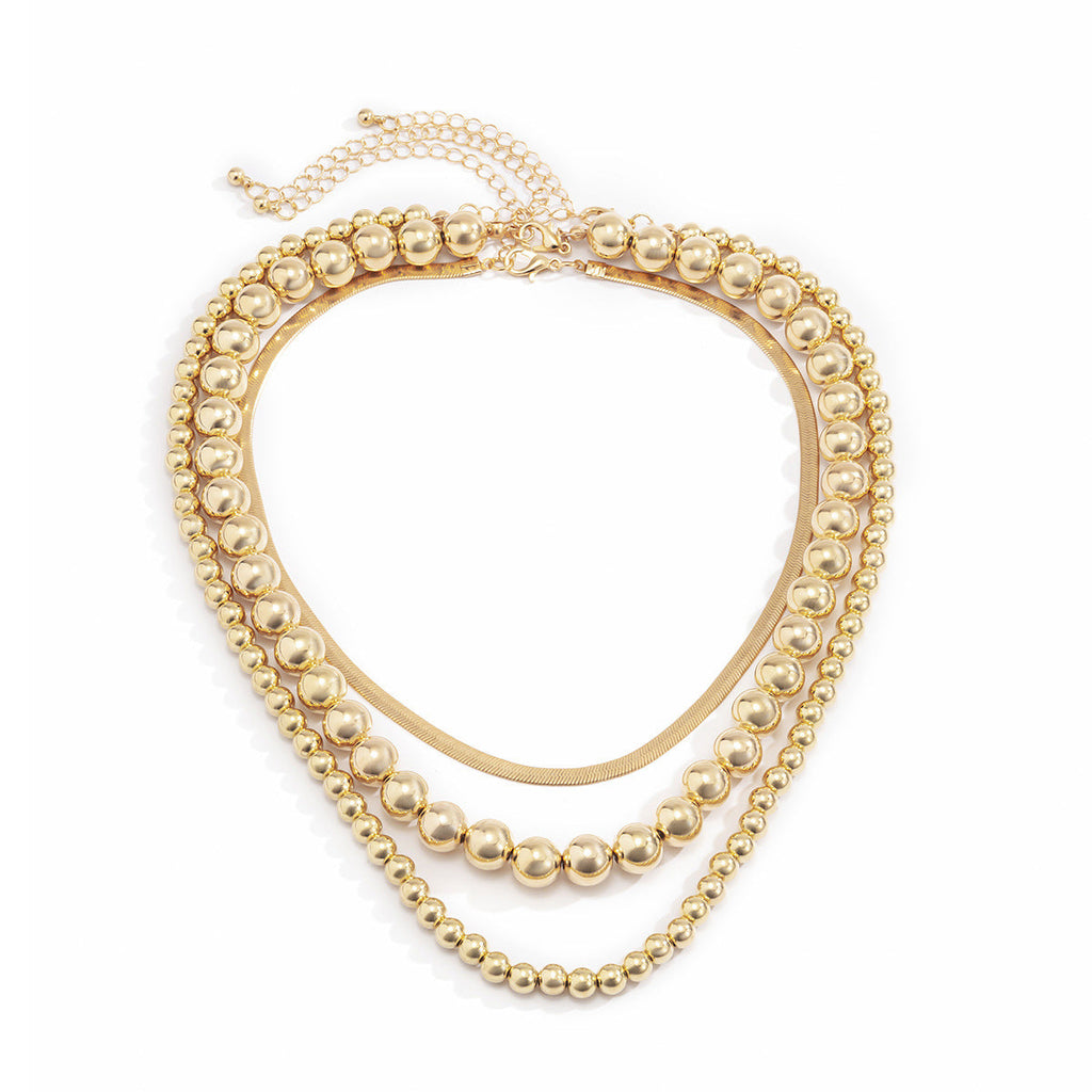 Layered Beaded Neck Jewelry for Women Multi 3 Layers