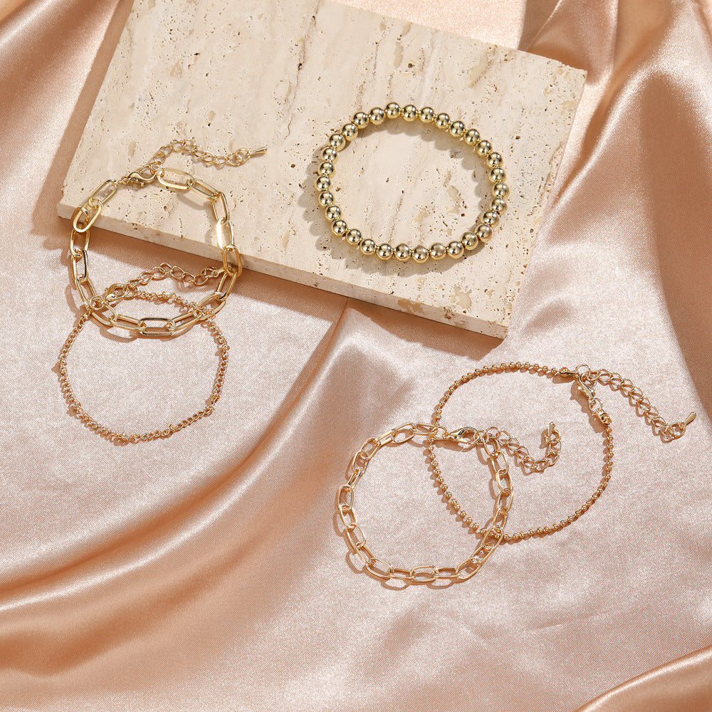 Multilayer Punk Metallic Style Bracelet