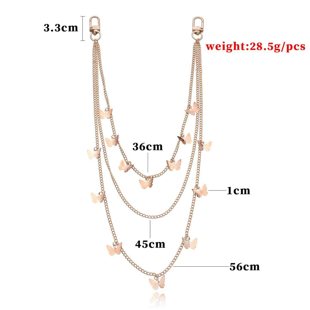 Punk Street Butterfly Belt Waist Chain
