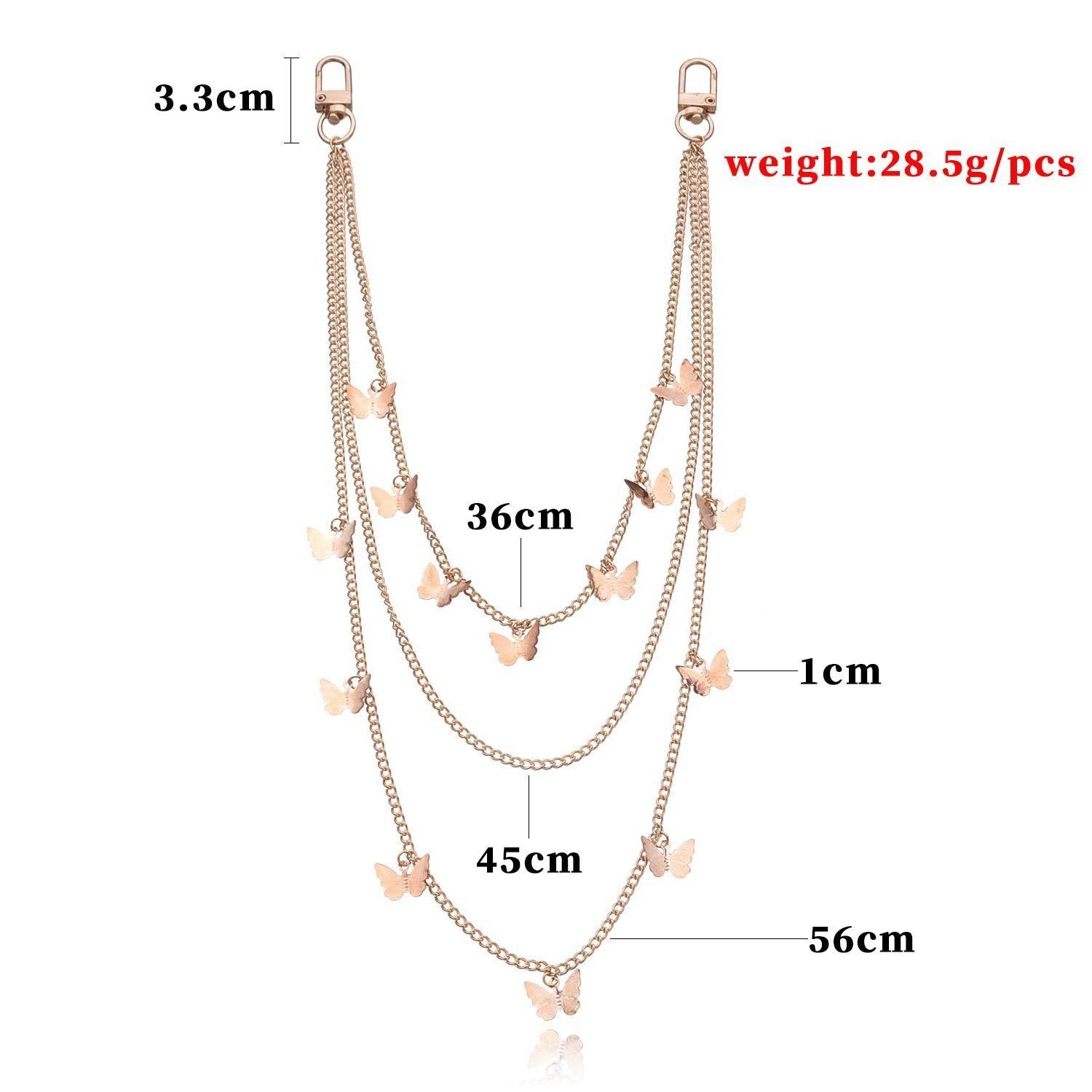 Punk Street Butterfly Belt Waist Chain